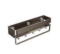 Generico Shower Shelf Suction Cup - No Drill Bathroom Organizer with Hooks for Wall Storage | Removable Suction with Basket Holder, Shampoo Soap Towels Kitchen RV Toilet for Apartment Bathroom