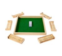 Generico Shut The Box Game, Wooden Dice Board Game, Interactive Tabletop Activity Set, Classic Math Skill Builder for Family Nights Camping Team Fun, 11.81x11.81x1.02 Inches