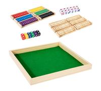 Generico Shut the Box Game, Wooden Dice Tabletop Play, Portable Interactive Board, Compact and Sturdy Design 11.81x11.81x1.02 Inches for Family Nights, Coffee Table Fun, Team Building