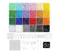 Generico Sicherungsperlen-Set - 9.06 Zoll Schmelzperlen Bastelset | Pp Perlen Kreativset - 24 Bis 96 Farben Für Kinder Jugendliche Erwachsene Diy Party Schulprojekte Familienaktivitäten