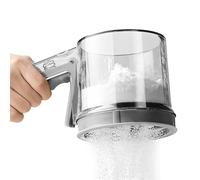 Generico Sifter Baking, Fine Mesh Sieve Duster 8.27x4.33 Inches, Semi-Automatic Stainless Steel Sifting Tool for Flour Sugar Cocoa, Ideal for Cake Decorating Kitchen Cooking Home Use, Easy Cleaning