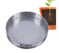 Generico Sifter for Rocks - Fine Mesh Screen, Gravel Separator | 7.87in Stainless Steel 7.5mm Round Holes, Zinc Frame Durable Build, Flour Bean Soil Baking Gardening Commercial Kitchen Outdoor Use