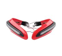 generico SIKUAI Kit di luci LED per manubrio da 7/8" 22 mm per moto ABS rosso per moto da cross, fuoristrada, ATV, motocross