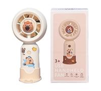 Generico Silent Cooling Fan - Portable Ventilator for Travel | USB Charging with 500mAh Battery, Three Speed Adjustment, Compact Handheld Design, Lightweight Summer Companion