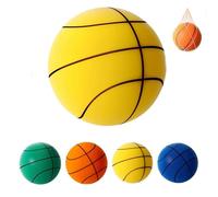 Generico Silent House Basketball, Quiet Indoor Safe Premium Foam Ball for Training, Grooved PU Foam Design for Realistic Bounce, Ideal Gift for Youth (Yellow,6 (28.5"))