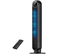 Generico Silent Tower Fan, Powerful 7.6m/s Column Fans with Remote Control, 4 Modes, 4 Speed, 90° Oscillation, 1-8 Hour Timer, LED Screen for Bedroom