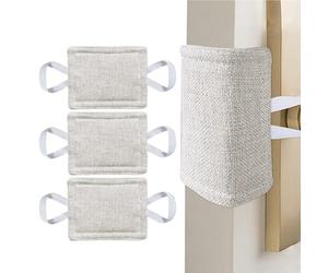 Generico Silenziatore per Maniglia della Porta - Copriserratura 14 X 9 Cm | Cuscini per Silenziatore della Porta | 3 Pezzi/Set Copri Serratura per Portaa Vicina Silenziosa Imbottita per Bambino |