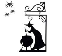 Generico Silhouette En Métall - Silhouett En Métalll Du Chaudron De Sorcièree | Silhouetteee En Métal De La Méchante Sorcièreee | Silhouettee De Sorcière pour La Décoration De La Cour Et Du Jardin