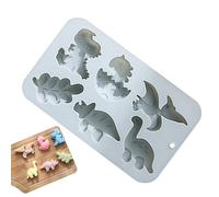 Generico Silicone Dinosaur Cake Mold - 6 Cavity Molds for Cute Cartoon Cake Decoration, DIY Chocolate Candy Mold, Fun Baking Tool for Kids and Adults