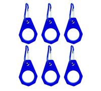 Generico Silicone Drinking Container Buckle Carabiner, 6 Pieces Water Bottle Clip for Drinks, 9x4cmx2.6cm Inner Diameter, Zinc Alloy, Outdoor Hiking Tool