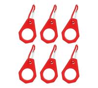 Generico Silicone Drinking Container Buckle Carabiner, 6 Pieces Water Bottle Clip for Drinks, 9x4cmx2.6cm Inner Diameter, Zinc Alloy, Outdoor Hiking Tool