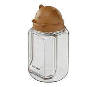 Generico Silicone Jars with Lids - Bear Shape Cute Portable Multi-Function Bottle,Overnight Oats Containers with Lids - for Oats Pudding Salad Soup Snack Lunch Breakfast Travel Food Storage