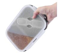 Generico Silicone Lunch Box - Foldable Box | 2-Compartment Food Container | Leakproof, Microwave Safe, Dishwasher Safe, Freezer Sáfe, Space-Saving Design, For Adults Kids Office School Travel