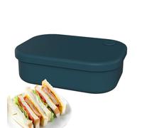 Generico Silicone Lunch Box with 4 Compartments, Reusable Microwave-Safe Food Storage Containers for Meal Prep, Salad, Snacks, and Sandwiches, Leakproof Eco-Friendly Box
