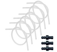 Generico Silicone Milk Hose Replacement Set 38cm 125g - 6 Tubes + 3 Connectors For Coffee Machine Frother, Frothing Tool Parts For Home Office Cafe