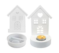 Generico Silicone Mold - Flexible Silicone House Shaped Flexible Non Stick | Molds for Resin Crafts, Heart Window Mold for Home Decor Wax Candle Sculpture Party Favors Valentines Day And Family