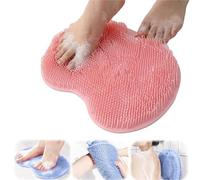Generico Silicone Shower Foot Scrubber Mat with Non-Slip Suction Cups, Feet and Back Cleaning Pad, Hands-Free Bathroom Massage Pad, Quick-Dry Soft Bristles for Daily Care and Relaxing Spa Use