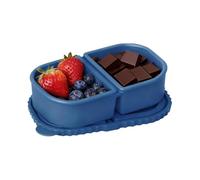 Generico Silicone Snack Containers Double Compartment Box Reusable Small Food Containers with Lid Material for Home School Picnic Outdoor Camping Hiking Party The Compact and Lightweight Design