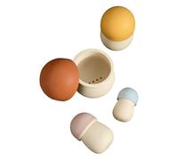 Generico Silicone Stacking Toys, Mushroom Toys with Size and Shape Recognition Stacker Doll, Learning Toy for Home Travel Homeschool Playroom Classroom Preschool Birthday Holiday