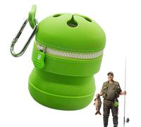Generico Silicone Trash Can, Portable Waterproof Rubbish Bag, Bait Storage Garbage Bin with Hook, Foldable Container Cans for Backpacking, Climbing, Walking, Fishing, Hiking, Camping