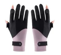 Generico Silk Gloves - 21cm Splicing Non Slip Thin Driving Gloves Ice Silk UV Protection Breathable Full Finger Sunscreen Glove For Women Princess Style Cycling Driving Summer Outdoor Wear