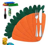 Generico Silverware Holder - Felt 6-Piece | Carrot-Shaped Cutlery Cover | Easter Home Kitchen Table Decoration Spring Party Gift For Utensil Organization And Holiday Décor