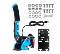 Generico sim racing shifter, Usb Simracing Freno a mano Pc Freno a mano meccanico Drift for volante da gioco Sim Racing Cockpit Leva freni El(Blue-tb)