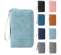 Generico Similarbe Multi-functional Passport Wallet, Essential Travel Anti-Theft Wallet Storage Case, Credit Cards Case Holder for Women Men (Blue)