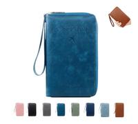 Generico Similarbe Multi-functional Passport Wallet, Unisex Anti-Theft Protection Wallet Accommodates ID Cards, and Cash (Peacock blue)