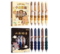 Generico Simpatica Penna Per Capibara - Asciugatura Istantanea Senza Sbavature | Penna A Cancellabile Punta Fine 0,5 Mm | Penne A Ultra Retrattili Flexgrip | Collezionisti Di Cancelleria Poggiadito