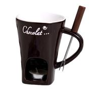 Generico Simpatica per Fonduta di Cioccolato - Set di Pentole Scalda Burro in Ceramica, Personale per Sciogliere Il Formaggio, Fonduta Riscaldata con Una Candela, più Calda, per Burro, Carame