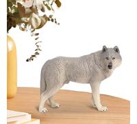Generico Simulated Wild Wolf Figurines Set - Realistic Ancient Wolf Model Toy | Educational Grey & White Wolves Playset For Early Learning, School Projects &