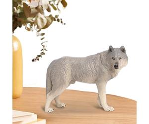 Generico Simulated Wild Wolf Figurines Set - Realistic Ancient Wolf Model Toy | Educational Grey & White Wolves Playset For Early Learning, School Projects &