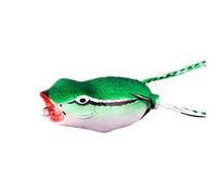 Generico Simulazione Esca da Pesca con Rana Morbida con Doppi Ganci affilati per Esca Artificiale di Acqua salata d'Acqua Dolce Salmone Testa di Serpente Pratica e popolareAgile e Professionale.