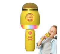 Generico Singing Microphone for Kids, Wireless Cartoon Karaoke Mic, Colorful LED Lights, 7.6x3.15x3.15 Inch Portable Music Player, Fun Singing Gadget, Entertainment Speaker for Kids, Adults