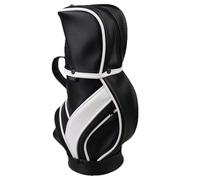 Generico Single Bottle Cooler Bag, PU Leather Carrier Multiple Storage Pockets, Insulated Design, Durable Zipper Closure, Black 1 Pack, for Beach, Golf, Parties, and Travel