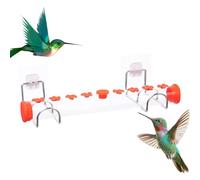 Generico Single Row Bird Window Feeder - 11.81inches Window Hummingbird Feeder | Long-Tube Hummingbirds Feeders | Flower Long Tube Hummingbird Windôw Feeders for Elders, Mother's Day, Offices