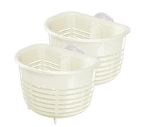 Generico Sink Basket, Suction Cup Organizer, Space Saving Strainer Design, Hollow Storage Box, Kitchen Basket for Home, Restaurant, Dishwashing, Washing Area, and Small Spaces, 2.75x2.83x4.01 inches