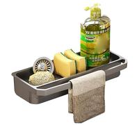 Generico Sink Sponge Rack - Hanging Faucet Storage Basket, Household Cleaning Organizer, Durable Holder | Rustproof Water Drain Design, Space Saving Dishcloth Soap Brush Arrangement Solution