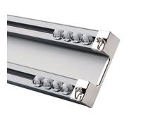 Generico Sistema di binari per Tende, binari Doppi per Tende Resistenti, Kit divisorio per Ambienti a soffitto, 2,4 m/7,8 Piedi, Grigio, Perfetto per la Privacy e la Gestione dello Spazio in Ufficio