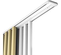 Generico Sistema di binari per Tende, Binario Doppio per Tende Resistente - Binario in Alluminio da soffitto per divisorio tra Soggiorno e Camera da Letto, Funzionamento Silenzioso, Bianco, 1,6 m - P