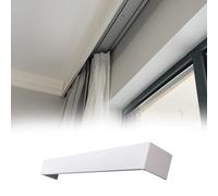 Generico Sistema di binari per Tende, Binario per Tende a soffitto Resistente con copriasta e Chiudi-Barra, Elegante Cornice per finestre, migliora l'estetica della Stanza, Bianco, 9 m/29,5 Piedi - P