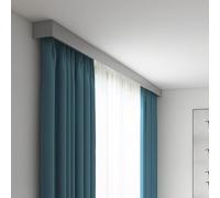Generico Sistema di binari per Tende, Binario per Tende a soffitto Resistente con copriasta e Chiudi-Barra, Cornice Grigia da 1,9 m/6,2 Piedi, migliora l'estetica della Stanza, Soluzione Elegante per
