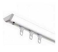 Generico Sistema di binari per Tende, Binario per Tende a soffitto Resistente con rulli - Facile Installazione, divisorio Scorrevole per Ambienti Come Soggiorno, Camera da Letto e Ufficio, Bianco, 1