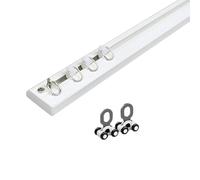 Generico Sistema di binari per Tende, Binario per Tende a soffitto Ultra Sottile Bianco per divisorio per Ambienti, Binario Nascosto da 1,6 m (5,2 Piedi) con Accessori di Installazione - Perfetto per