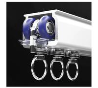 Generico Sistema di binari per Tende, Binario per Tende Silenzioso e Resistente da Montare a soffitto - Binario in Alluminio con Guide scorrevoli per Tende Pesanti, Divi
