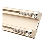 Generico Sistema di binari per Tende, Kit divisorio per Ambienti con Binario a soffitto Resistente - Doppi binari per Tende per Ufficio e Soggiorno - Elegante Finitura Dorata, Lunghezza 1,2 m/3,9 Pie