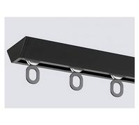 Generico Sistema di binari per Tende, Sistema di binari per Tende Resistente - Divisorio per soffitto Nero da 3 Metri per stanze, Hotel e camere da Letto - Soluzione per