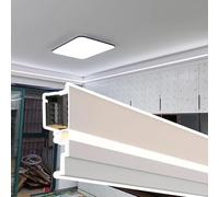 Generico Sistema di Illuminazione per Palestra Domestica - Canale di Diffusione LED indiretto per Garage, Officina, modanature per Bordi di pareti e soffitti con alloggiamento (20 cm/7,9", 350 cm/11,