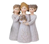 Generico Sister Sculpture Figurine - 8 * 6.5 * 3cm Resin Three Sisters Statue, Friendship Women Ornament | Angel Sisters Decorative Figure For Home Shelf Table Display Birthday For Best Friends